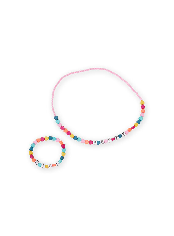 Collar de cuentas de corazones multicolor para niña MYAJOCOU1 / 21WI01S1CLI961