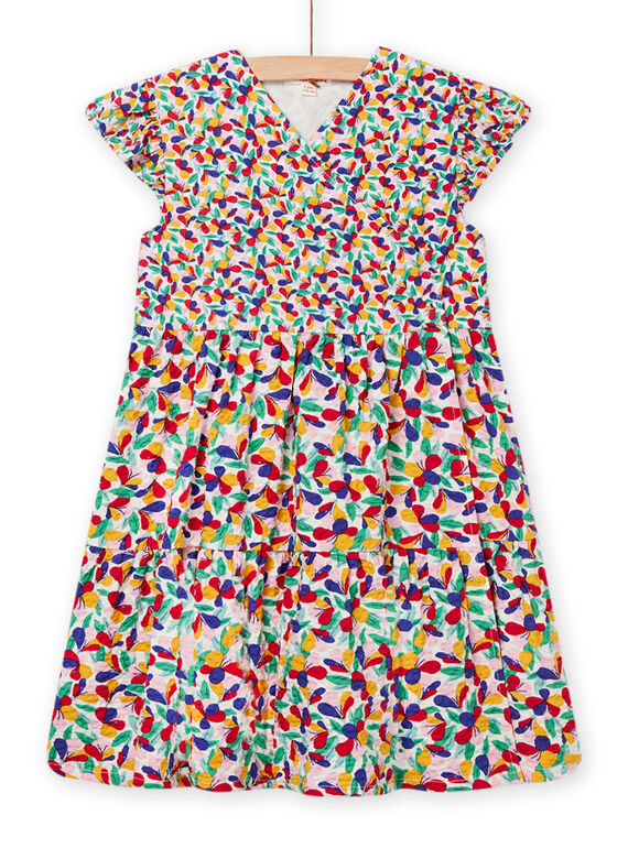 Vestido con estampado floral de colores para niña NALUROB3 / 22S901P2ROB001