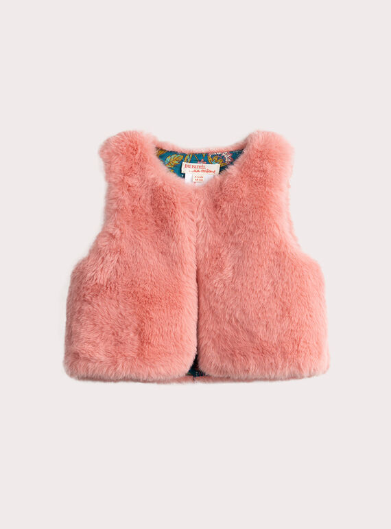 Cárdigan rosa reversible para niña VIKLICAR2 / 24WG0942CAR303