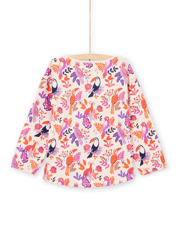 Camiseta de manga larga con estampado de pájaros de colores para niña MAPATEE / 21W901H1TMLD319
