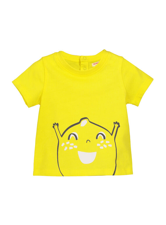 Camiseta de manga corta de color amarillo FUJOTI1 / 19SG1031TMC102