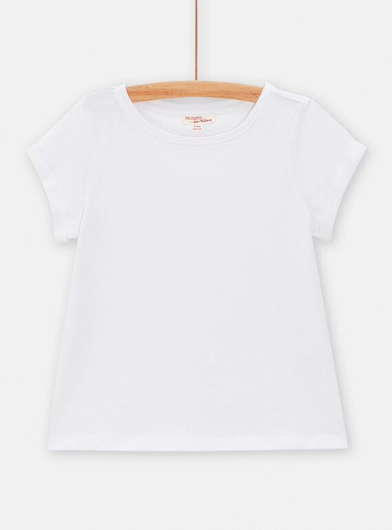 Camiseta de manga corta blanca para niña TAESTI1 / 24S901V1TMC000