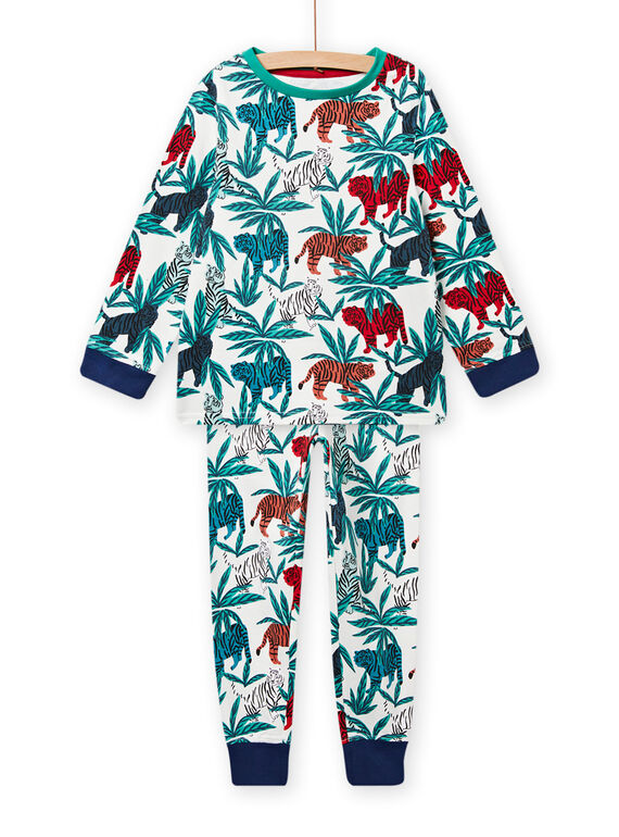 Pijama con estampado tropical para niño NEGOPYJTROP / 22SH12G2PYJ003