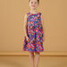 Vestido azul y rosa reversible