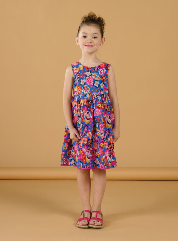 Vestido azul y rosa reversible RAJUNROB2 / 23S901U2ROBC209