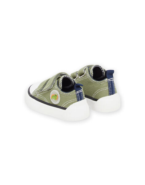 Zapatillas de tela caqui con parche de dinosaurio RUTOILDINO / 23KK3872D16604