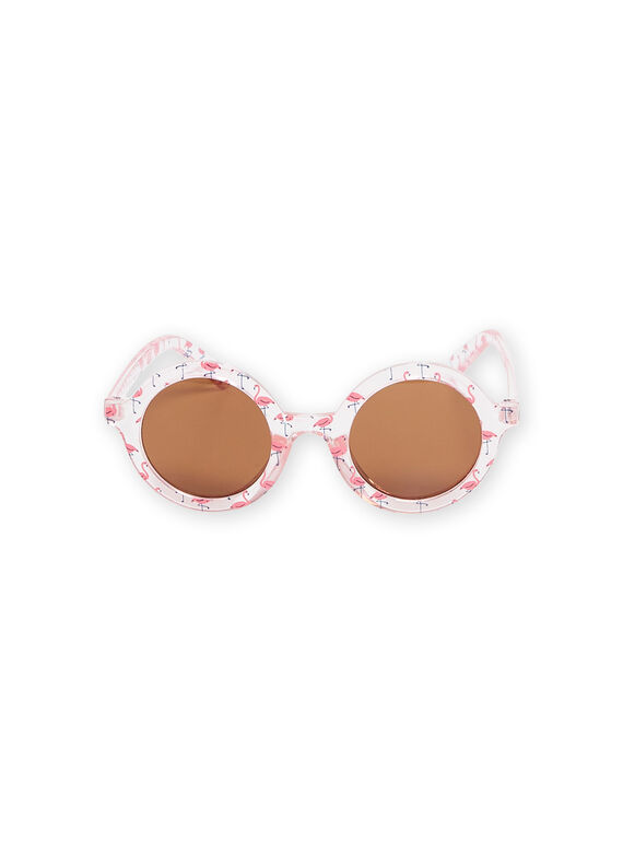 Gafas de sol de color rosa suave con estampado de flamencos rosas RYAMERLUN2 / 23SI01R1LUS307