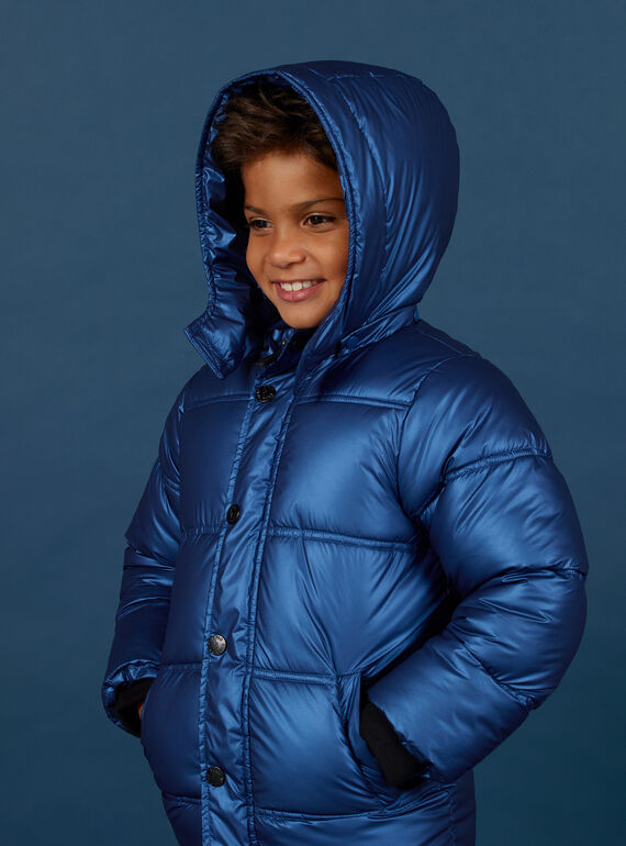 Anorak azul metalizado para niño MOGRODOU3 / 21W90262D3E717