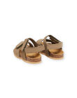 Sandalias de piel de color caqui RUNUKAKI / 23KK3861SLB604