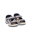 Sandalias de piel de serraje de color gris ROSANDSOFT / 23KK3662D0E940