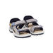 Sandalias de piel de serraje de color gris