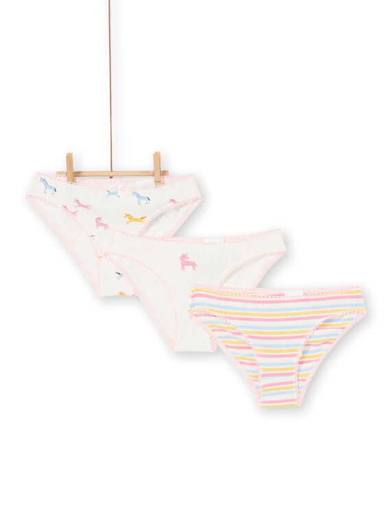 Pack de 3 braguitas con unicornio para niña LEFALOTLIC / 21SH1121D5L001