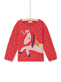 Camiseta de lunares con bordado de unicornio para niña NAVITEE2 / 22S901M2TML409