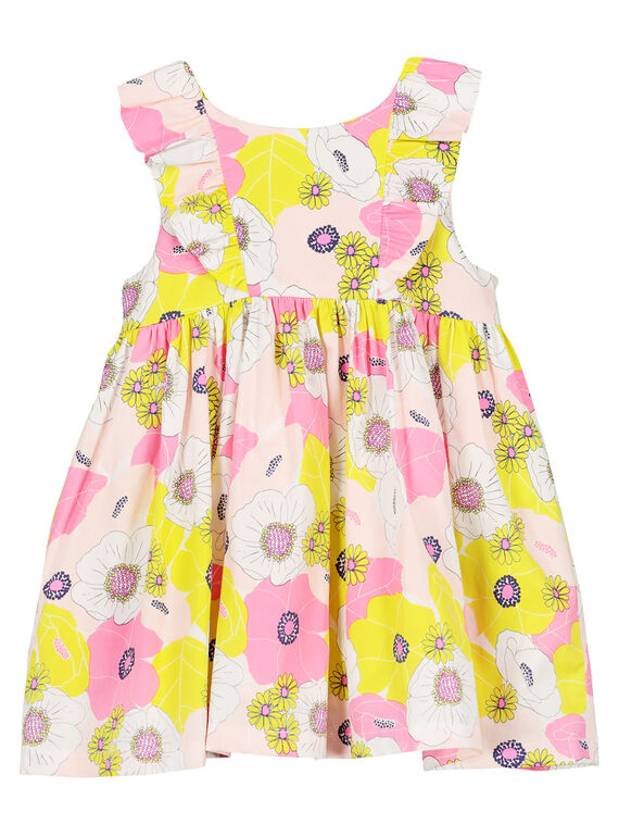 Vestido de satén de algodón para bebé niña FIPOROB2 / 19SG09C2ROB099