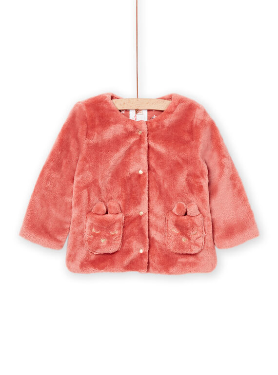 Cárdigan reversible de color terracota PIJOCAR3 / 22WG09D1CARE415