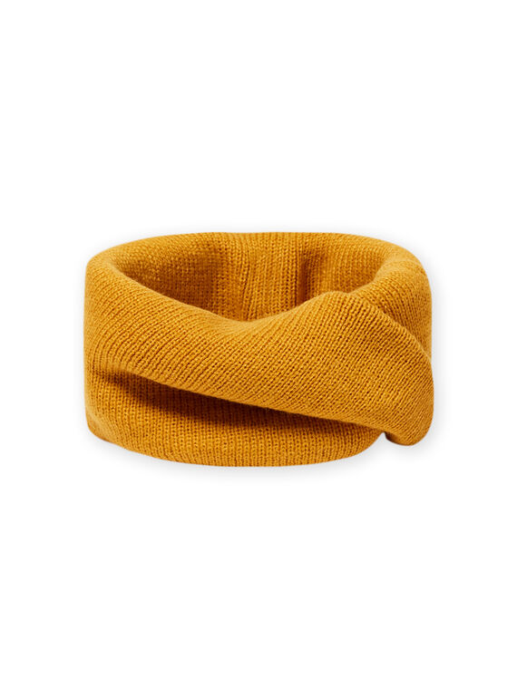 Cuello de punto liso de color amarillo azafrán para niño MYOGROSNO1 / 21WI0252SNO113
