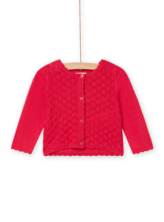 Cárdigan rosa peonía para bebé niña NIFLACAR / 22SG09R1CARF510