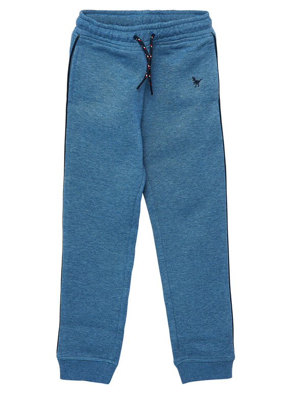 Pantalón de chándal de color azul jaspeado para niño JOJOJOB3 / 20S90253D2AC206