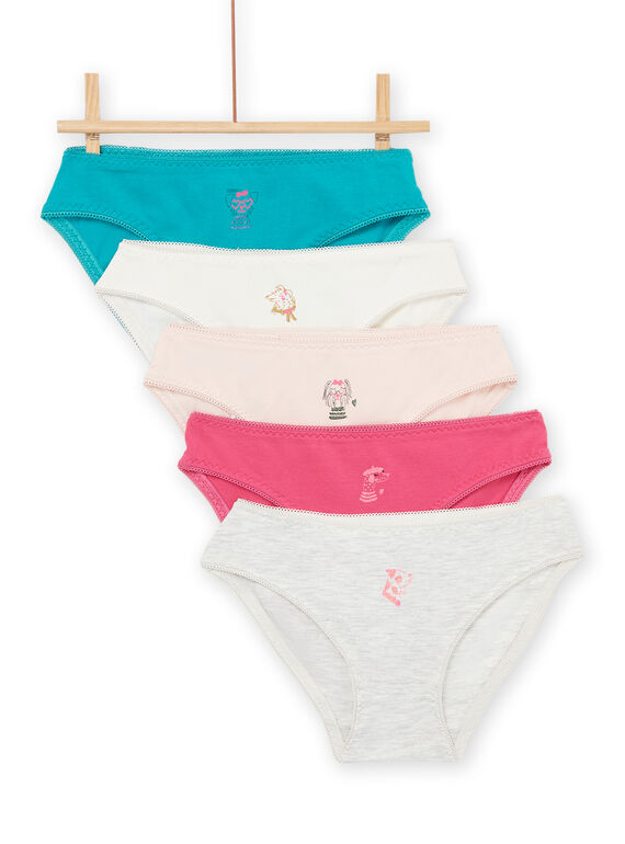 Pack de 5 bragas con estampado de fantasía PEFALOTSEM1 / 22WH1147D5L001