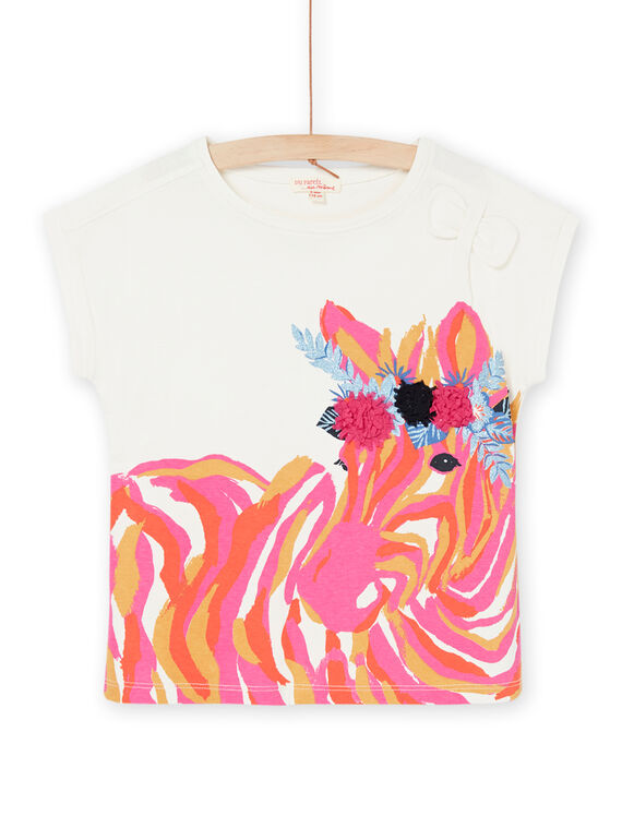 Camiseta blanca con estampado de cebra RAJUNTI1 / 23S901U4TMC001
