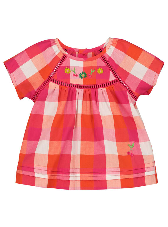 Blusa de cuadros para bebé niña FIYECHEM / 19SG09M1CHE000