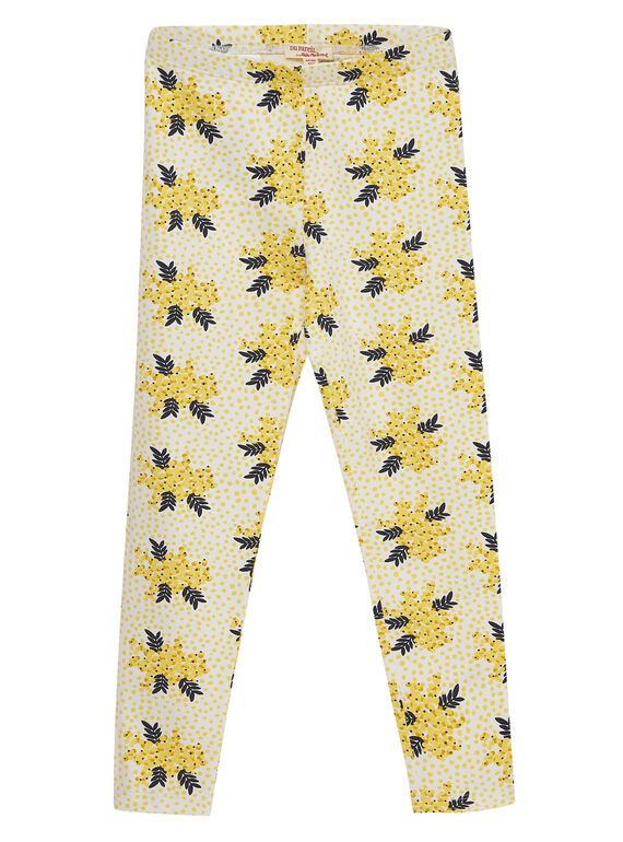 Leggings de color amarillo con estampado JYASOLEG2 / 20SI0181CAL001