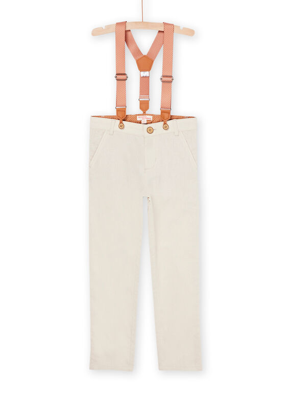Pantalón de lino cuerda con tirantes ROSOPAN2 / 23S90222PAN811