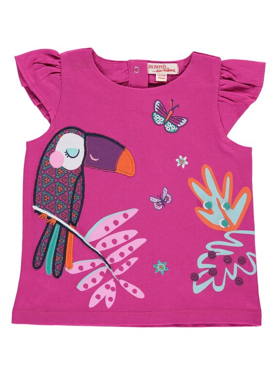 Baby girls' short-sleeved T-shirt CIGAUTI / 18SG09L1TMC304