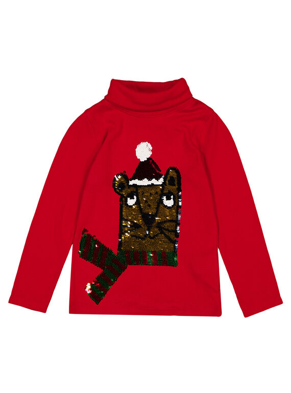 Jersey fino de Navidad de color rojo GONOSOUP / 19W902V1SPLF504