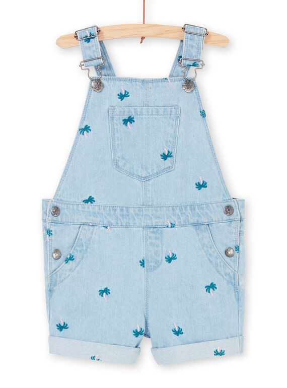 Peto vaquero de color celeste, con estampado de palmera LAVERSAC / 21S901Q1SACP272