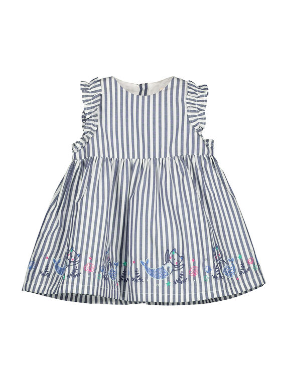 Vestido de rayas para bebé niña FINEROB1 / 19SG09B1ROB703