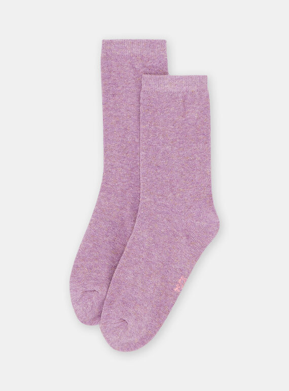 Calcetines de color parma para niña SYAJOSCHO3 / 23WI01B1SOQ329