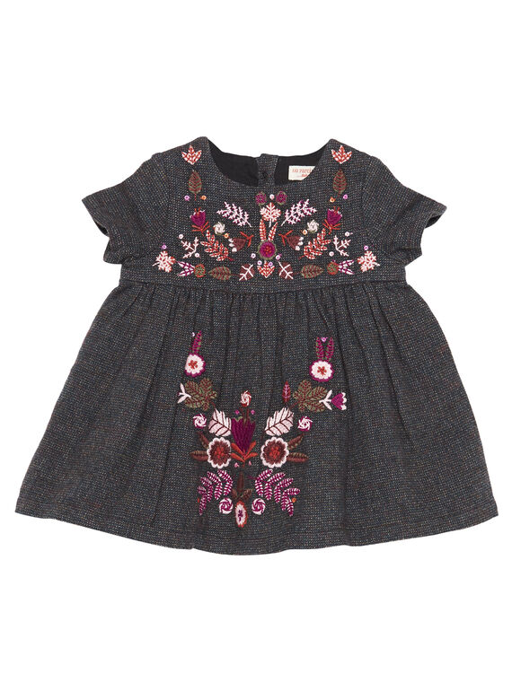 Vestido bordado para niña recién nacida GIBRUROB2 / 19WG09K2ROBI813