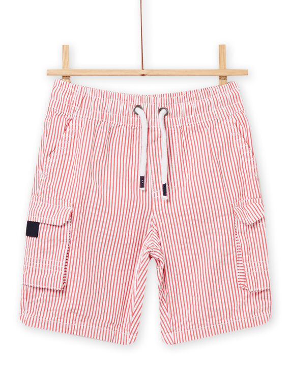 Bermudas de color rojo para niño NOJOBERPOCH2 / 22S902C7BERF524