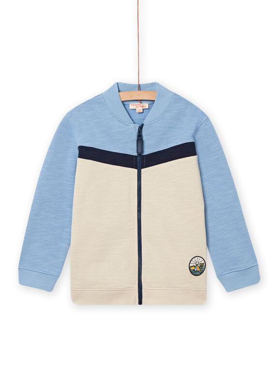 Cárdigan azul horizonte y gris para niño NOSANGIL / 22S902S1GIL216