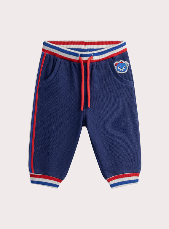 Pantalón de punto azul marino para bebé niño WUKAPAN2 / 25SG1034PANC244