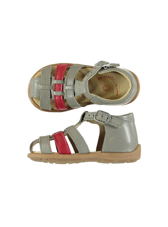 Sandalias de piel para bebé niño FBGSANDBI3 / 19SK38D2D0E940