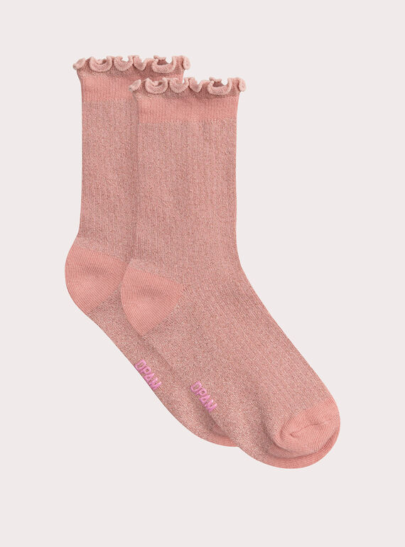 Calcetines lilas con lentejuelas para niña  VYAJOSCHO4 / 24WI01H2SOQD332