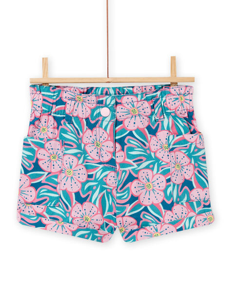 Short azul y rosa para niña NAFICSHORT1 / 22S901U3SHO715