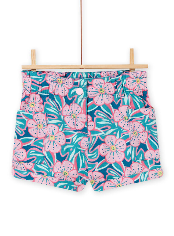 Short azul y rosa para niña NAFICSHORT1 / 22S901U3SHO715