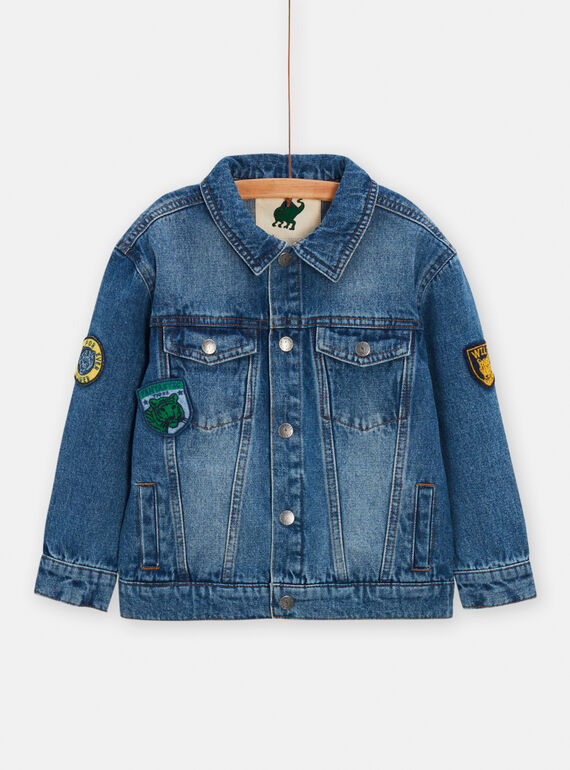 Chaqueta vaquera con parches bordados para niño TOGROVES / 24S902P1VESP269