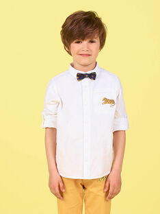 Camisa blanca con pajarita para niño LOJAUCHEM1 / 21S902O2CHM000