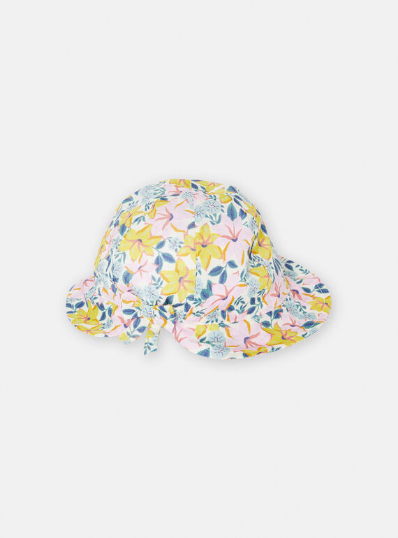 Sombrero formal multicolor con estampado de flores para bebé niña TYIPOCHA2 / 24SI09E4CHA001
