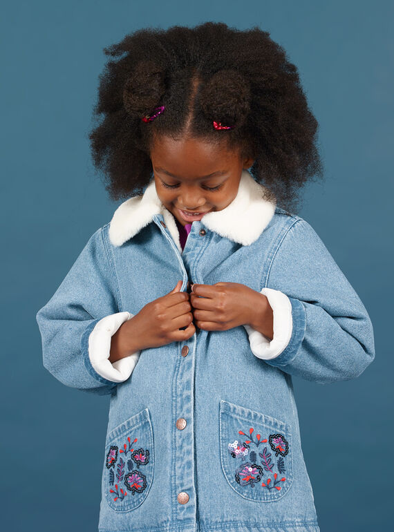 Chaqueta vaquera azul para niña MAPAVESTE / 21W90151VESP274