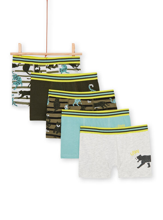 Pack de 5 bóxers de color caqui, azul, amarillo y gris, para niño LEGOBOXSEM2 / 21SH1224BOXJ922