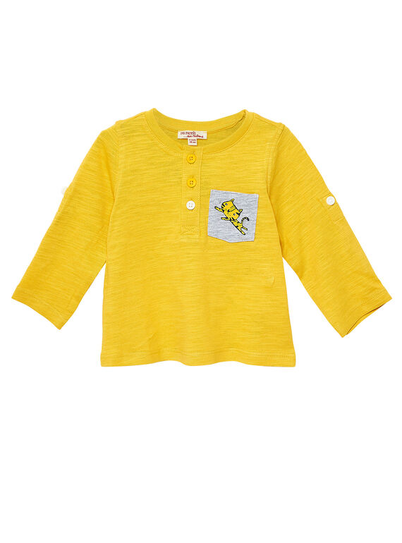 Camiseta de manga larga de color amarillo JUJOTUN5 / 20SG1042TMLB114