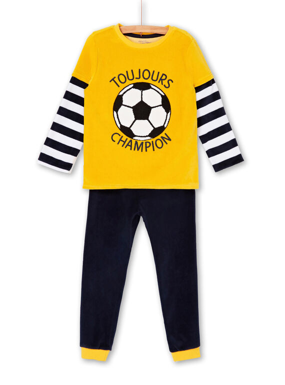 Camiseta y pantalón de pijama de color amarillo y azul oscuro, para niño LEGOPYJFOO / 21SH125DPYJB107