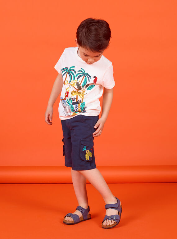 Bermudas de color azul marino para niño LOVIBER4 / 21S902U4BERC204