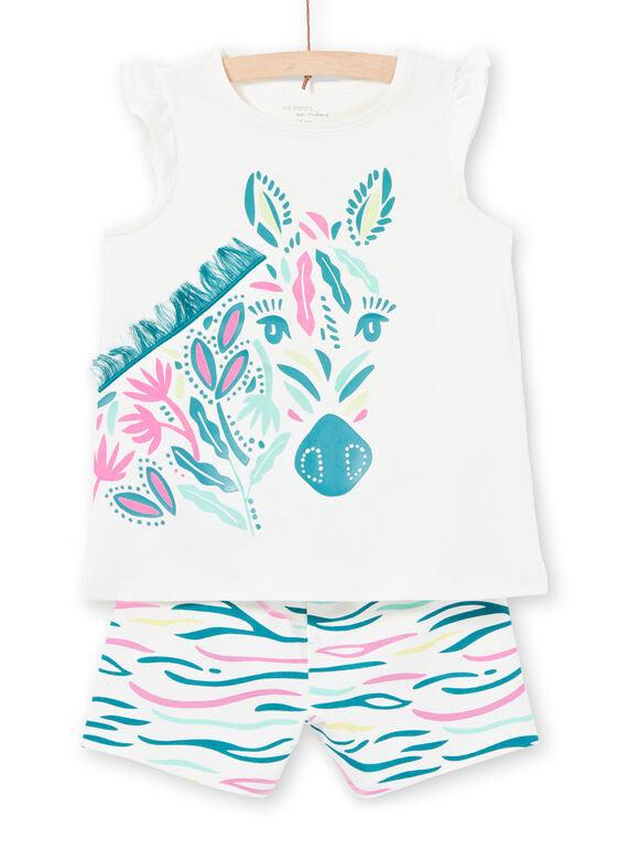 Pijama de color crudo, para niña LEFAPYJFLE / 21SH11C2PYJ001