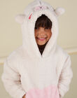 Sudadera de color crudo con capucha y estampado de conejo para niña MAHISWEA / 21W901U1SWE003